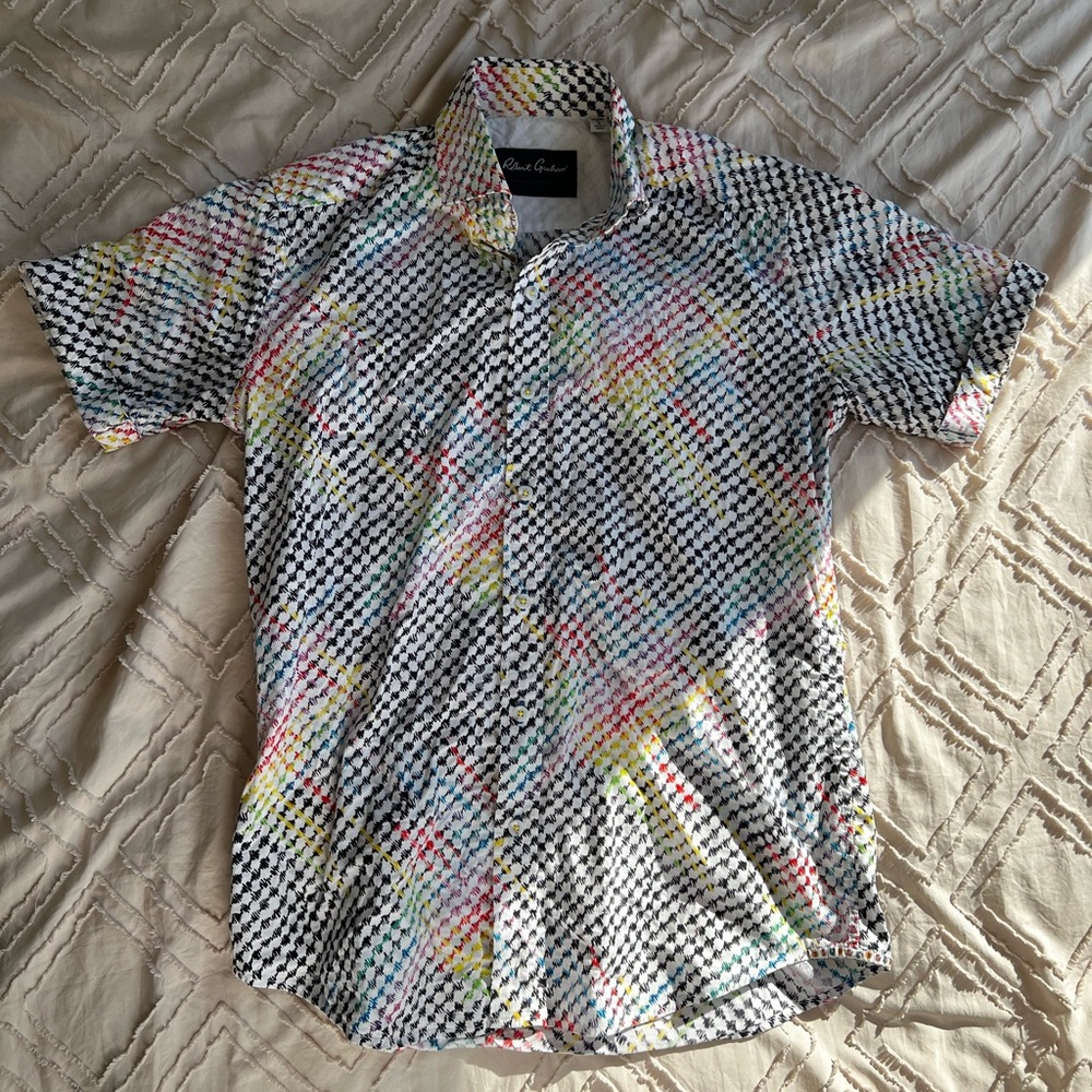 Robert Graham Button Down Patterned T-Shirt - image 7